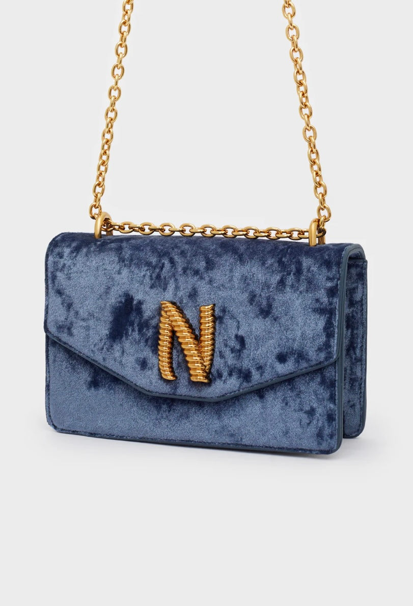 BORSA NATASHA VELVET BLU