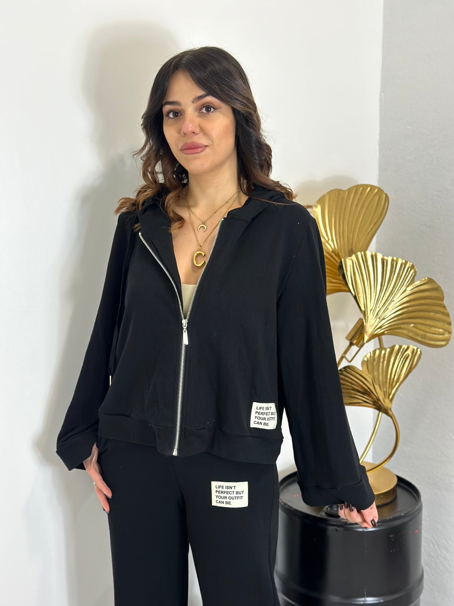 Coordinato felpa con zip