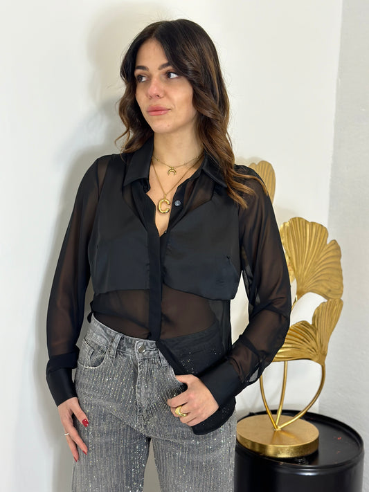 Blusa D’Elle con top satinato