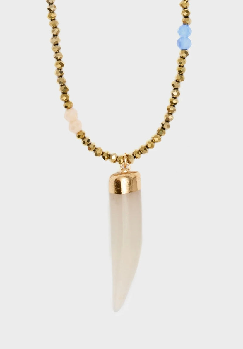 COLLANA HORN CON PERLINE ORO + CORNO