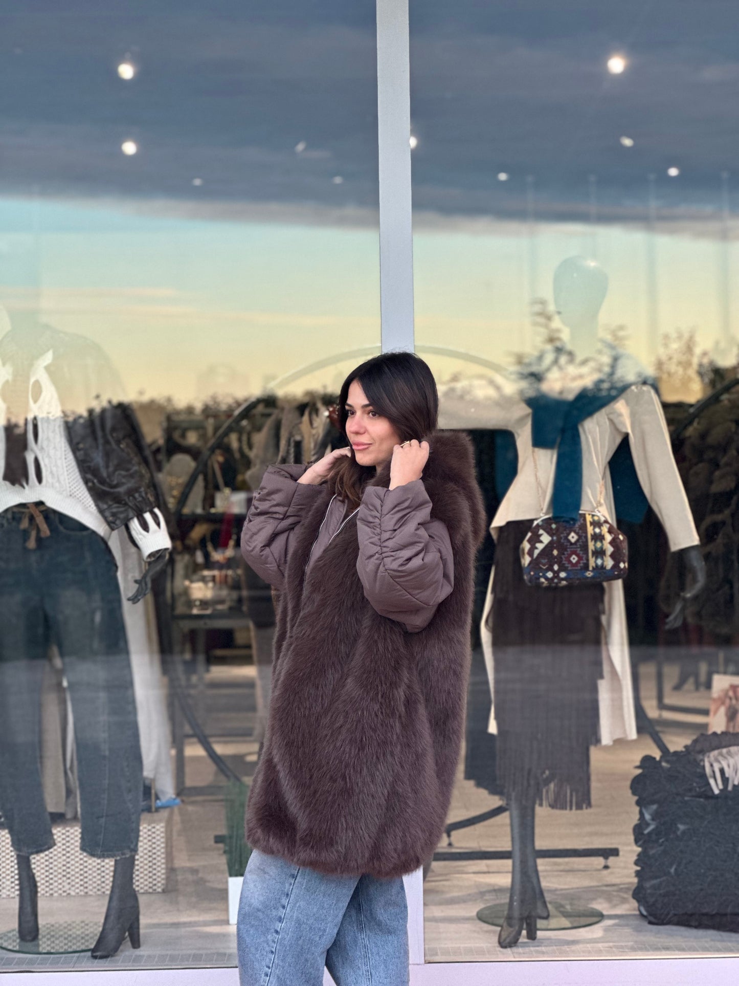 Bomber lungo ecofur