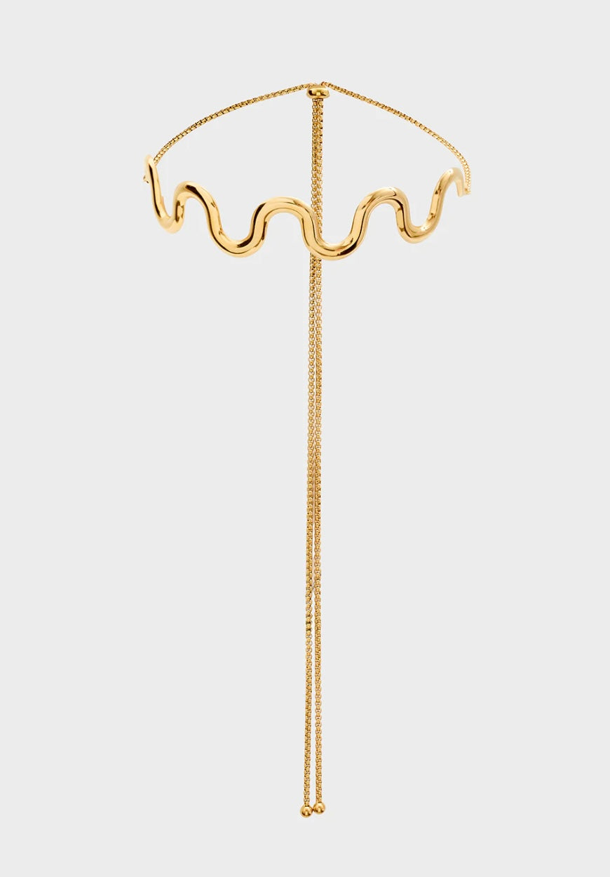 COLLANA RIGIDA ONDULATA ACC.INO. ORO