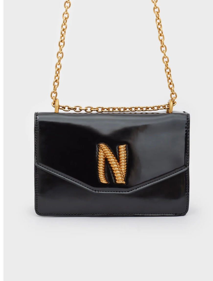 BORSA NATASHA LUCIDA NERO