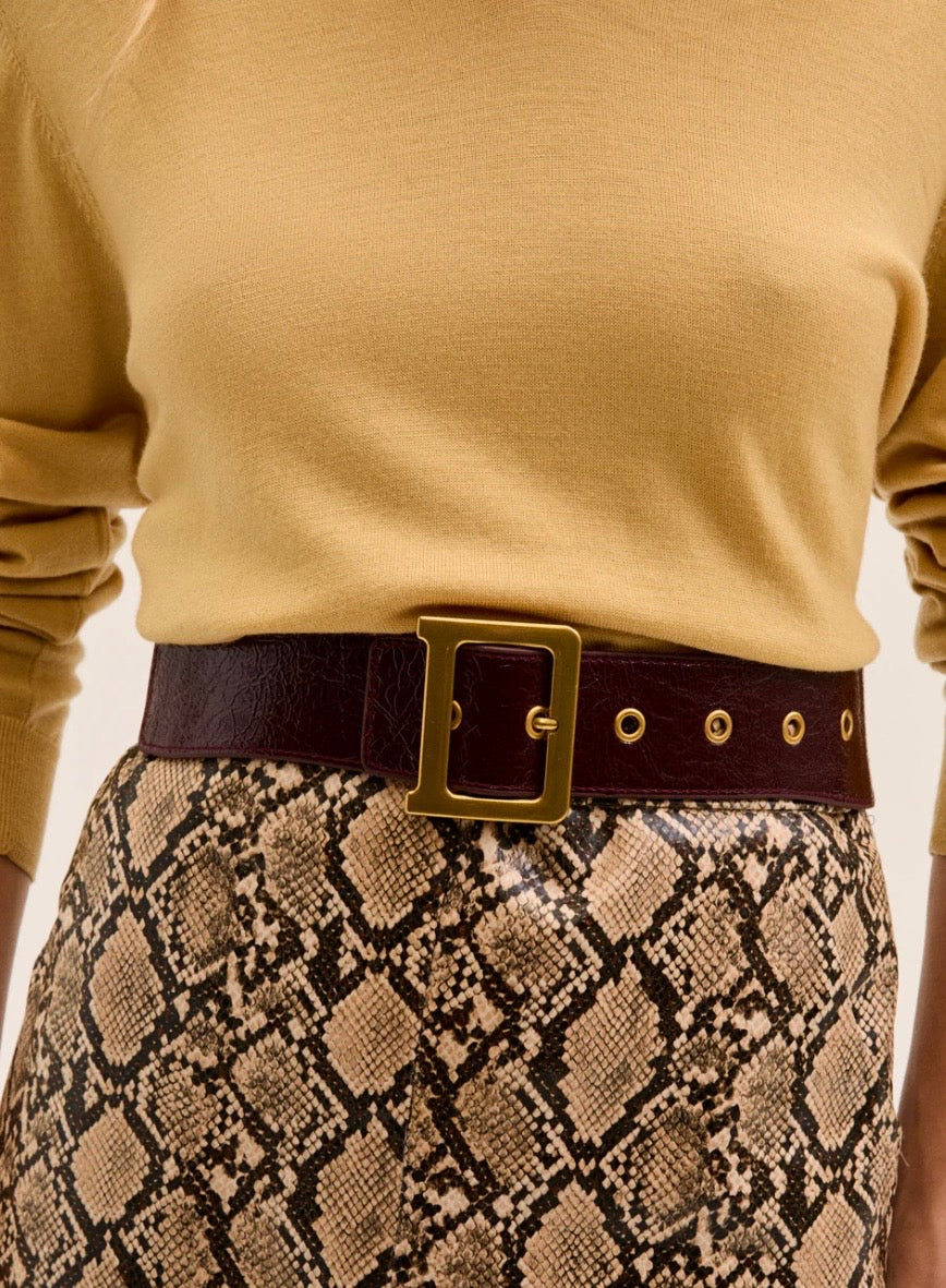 CINTURA ELASTICA LUNA BORDEAUX