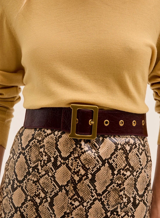 CINTURA ELASTICA LUNA BORDEAUX