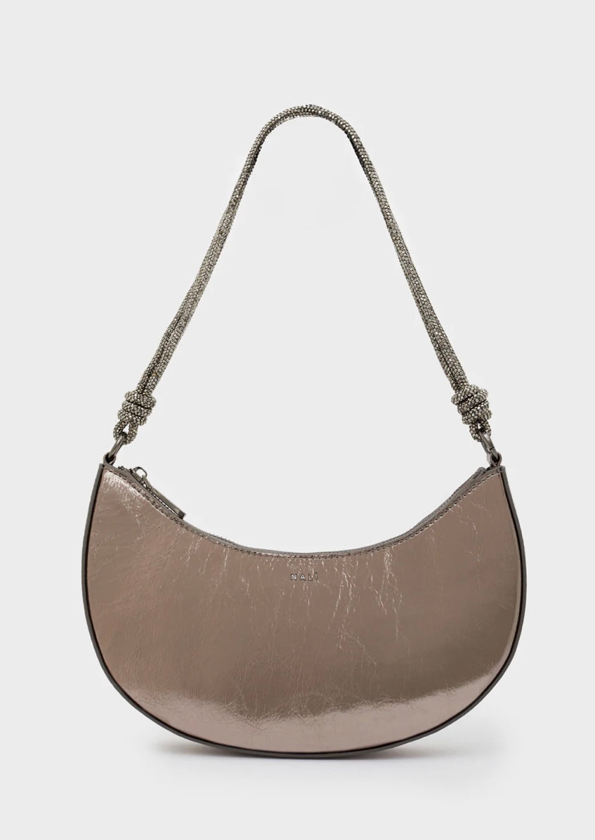 BORSA GENNY MEZZALUNA METALLIC