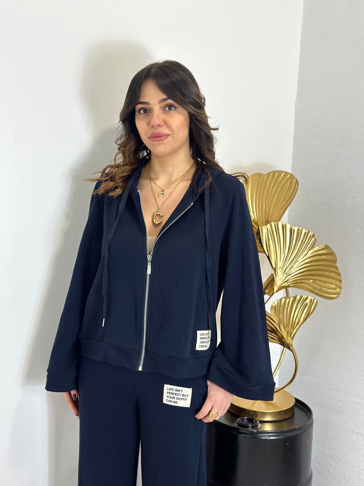 Coordinato felpa con zip