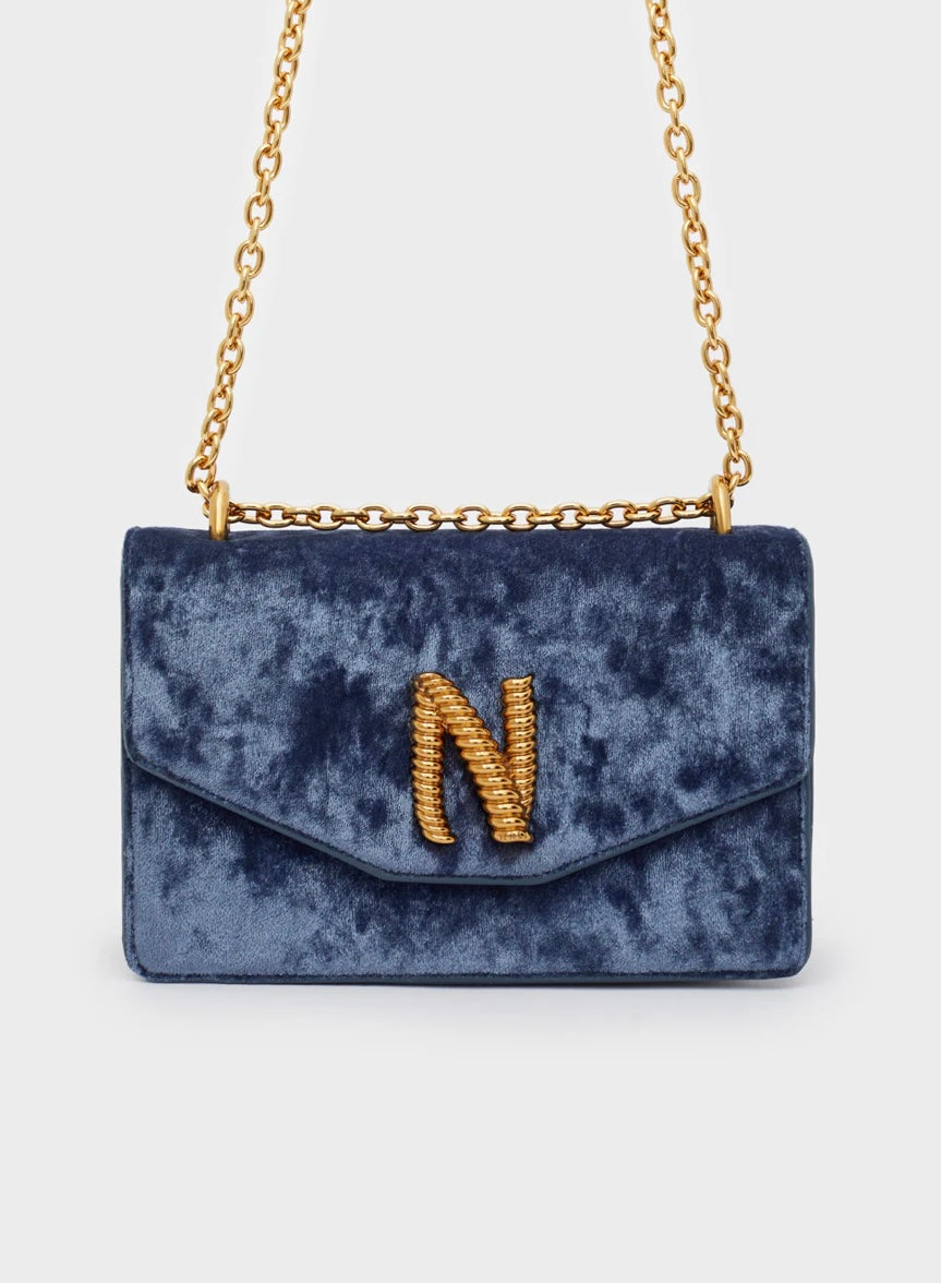 BORSA NATASHA VELVET BLU