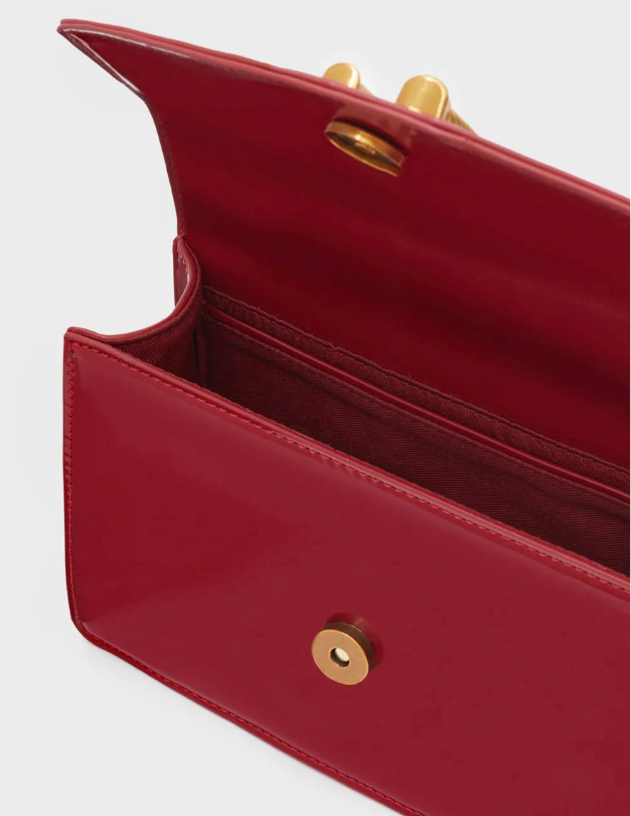 BORSA NATASHA LUCIDA ROSSO