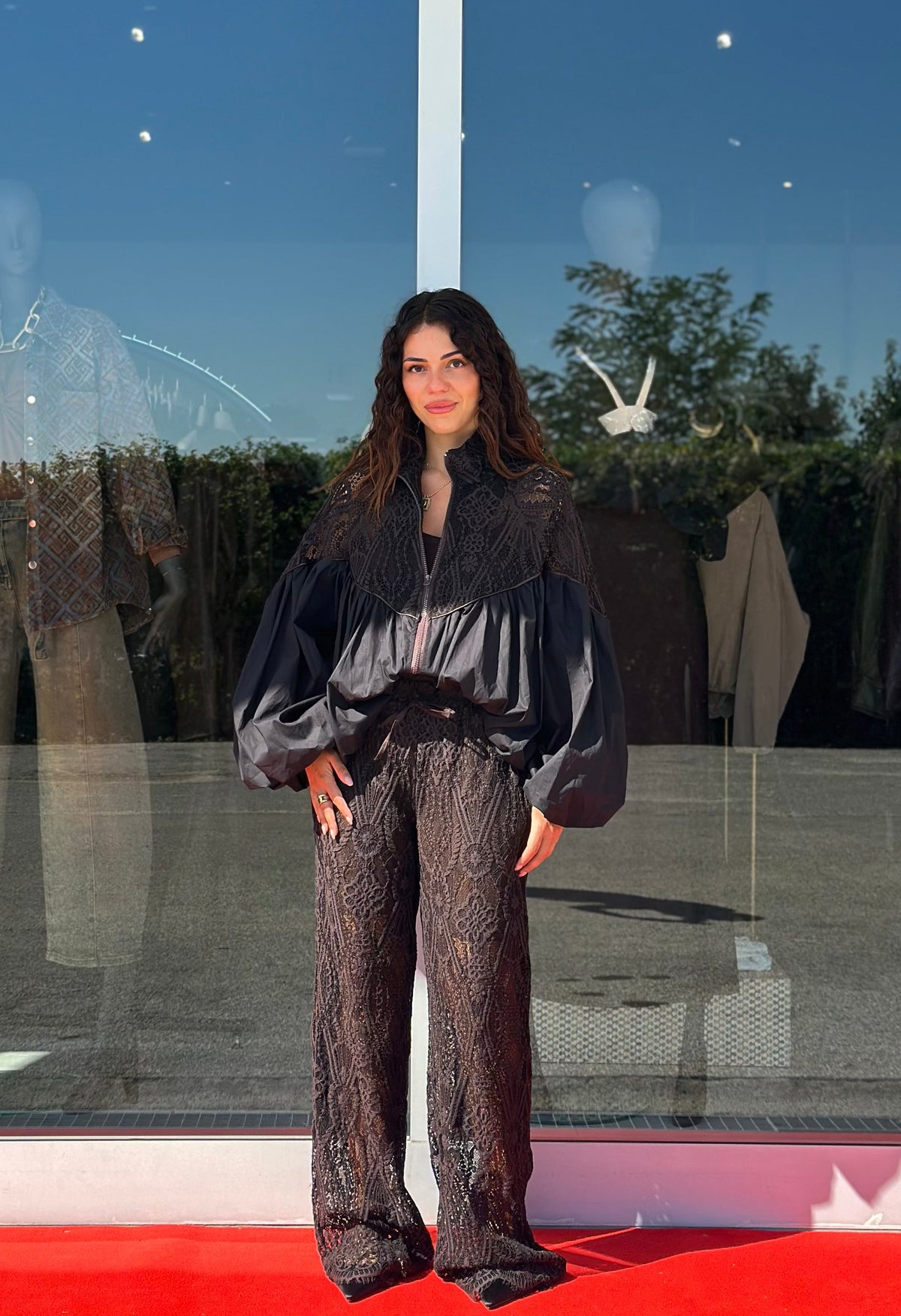Pantaloni da completo in pizzo