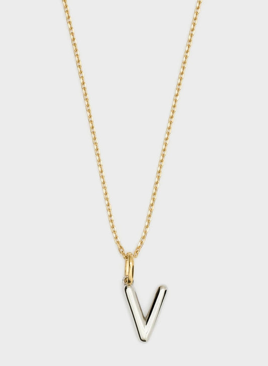 COLLANA LETTERING SMALL ORO/ARGENTO V