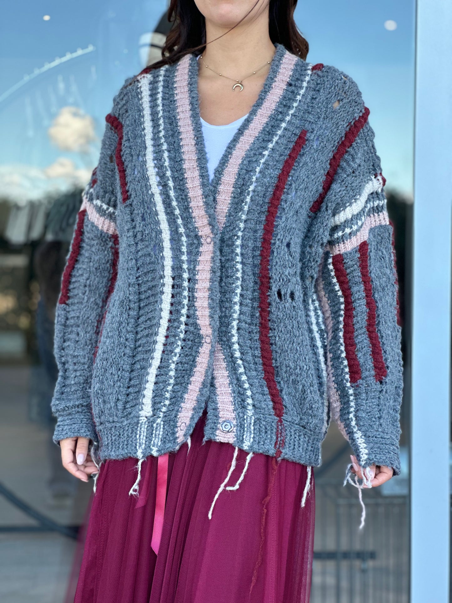 Maxi cardigan multicolor