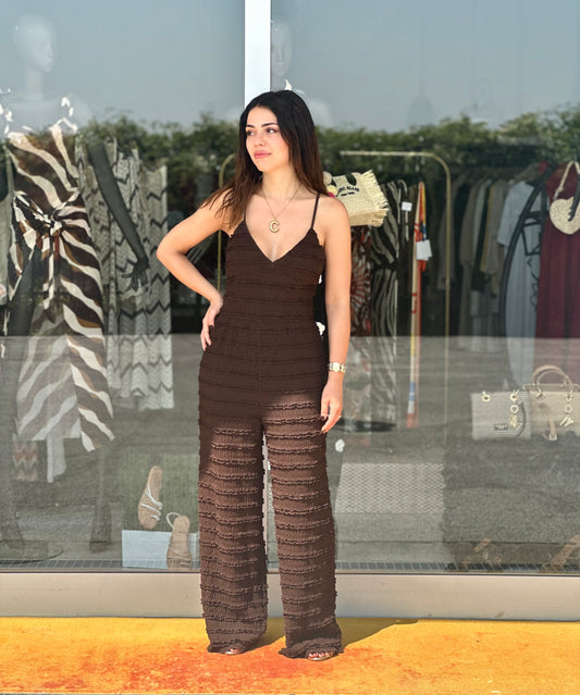 Jumpsuit effetto balze