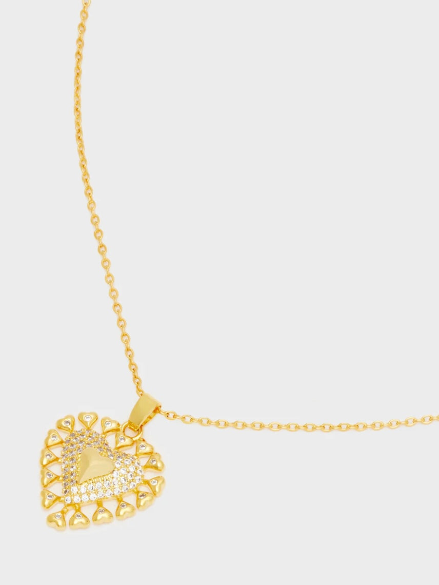 COLLANA CIONDOLO CUORE+ZIRCONI ORO