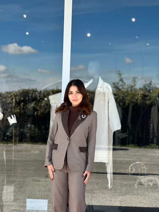 Blazer pied de poule Kikisix
