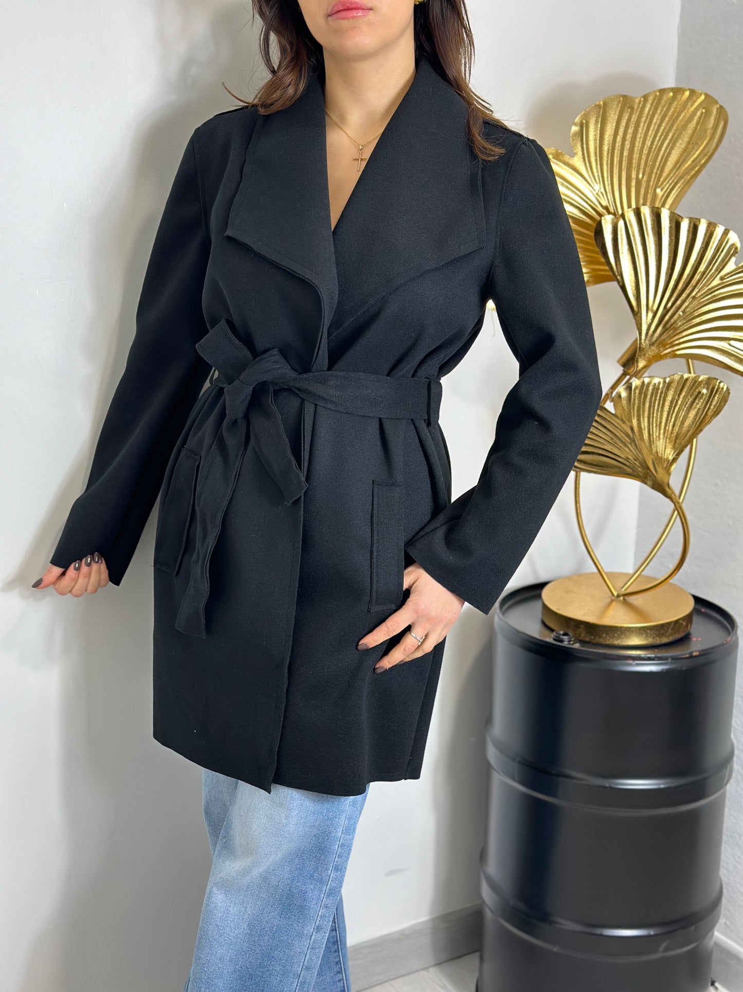 Cappotto con cintura