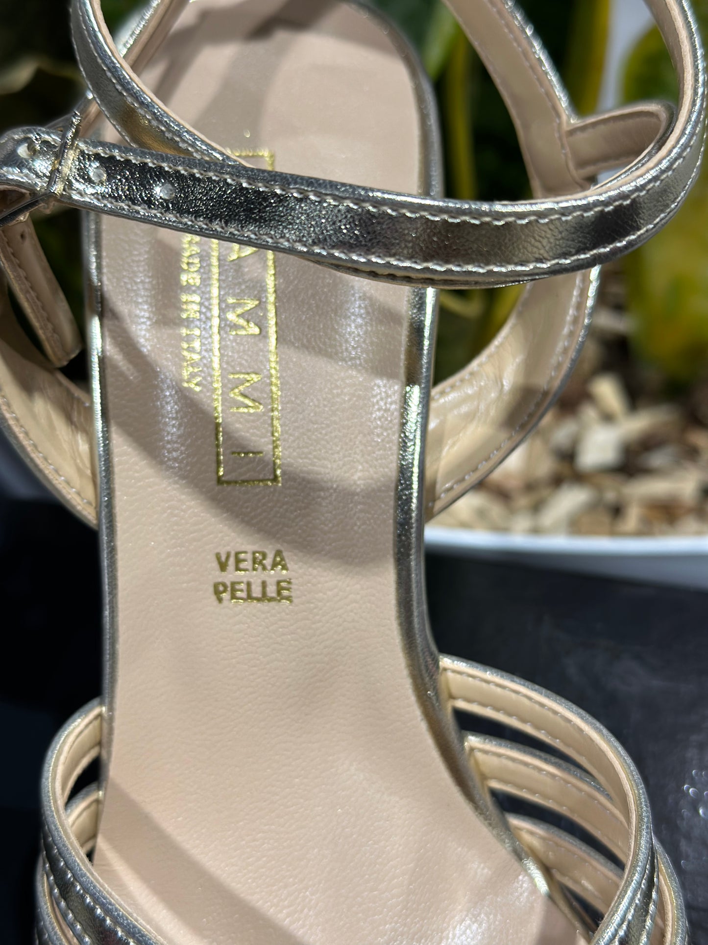 Décolleté slingback oro