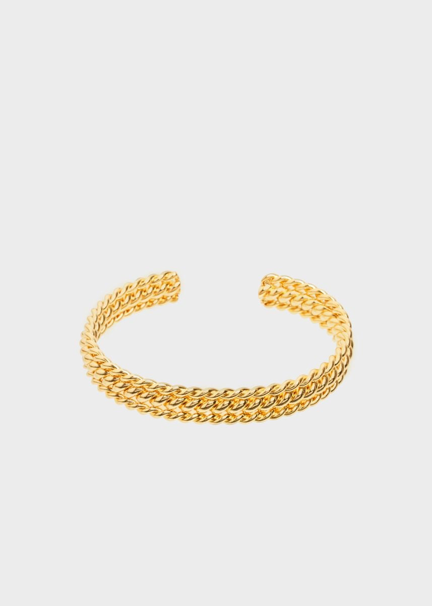 BRACCIALE INTRECCIATO AKIO PLAC. ORO 18K EMBR0254